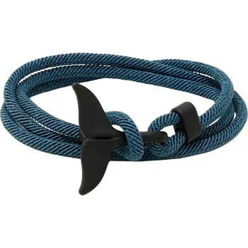 Náramek Amparo Miranda® Náramek Velrybí ploutev Černá B0477, Barva petrolejová