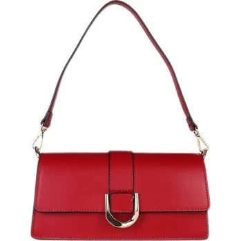 Kabelka ITALSKÉ Luxusní malé dámské kožené kabelky Larika červené