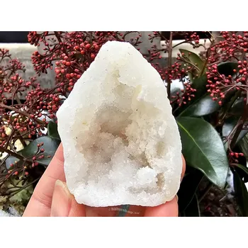 Přírodní kámen Křemeno-kalcitová geoda z Maroka 58g