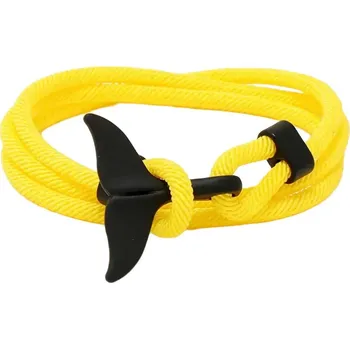 Náramek Amparo Miranda® Náramek Velrybí ploutev Černá B0477, Barva žlutá