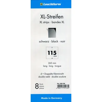 Obal pro sběratelský předmět Hawid pásky XL 265 x 115 mm (d) - balení 8 ks černé