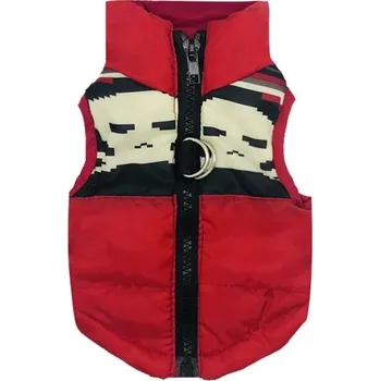 Obleček pro psa Nepromokavý obleček pro malé psy v maskáčovém vzoru - Červená lebka,XS