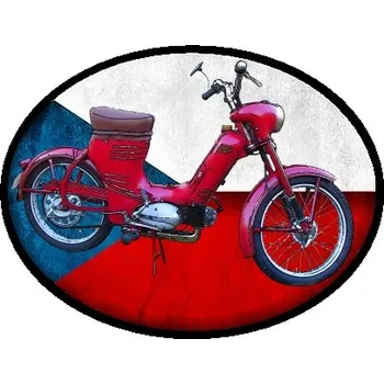 Nášivka nášivka s Českou motorkou 06 Obdélník (nášivky motorky)