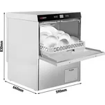 G.Gastro Myčka nádobí - dotyková - 3,55 kW - s čerpadlem mycího prostředku, oplachovým čerpadlem a vypouštěcím čerpadlem