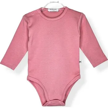 Kojenecký body Mrofi Pure Organic Body dlouhý rukáv Cherry Shake - 68