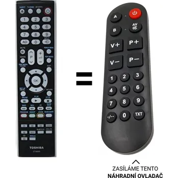Toshiba CT-8022, CT-90374 náhradní dálkový ovladač pro seniory