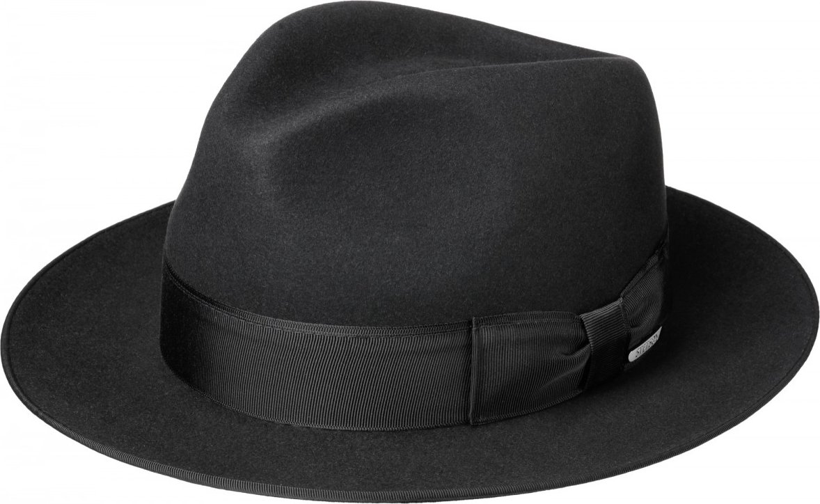 Klobouk Stetson Fedora Furfelt černý - XL (60 cm)