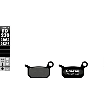 Brzdová destička GALFER brzdové destičky KH325 polokovové (GALFER brzdové destičky KH325 polokovové)