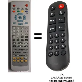 Dálkový ovladač Mascom CT882 TV+DVD náhradní dálkový ovladač pro seniory