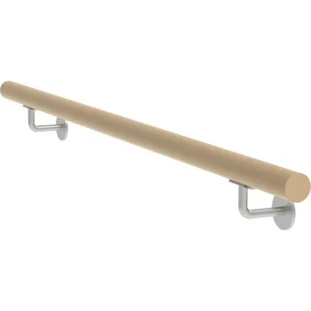 Zábradlí UMAKOV Dřevěné madlo dub a nerezové držáky, L1200mm