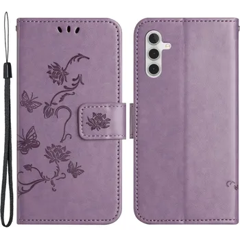 Pouzdro na mobilní telefon Flower knížkové pouzdro na Samsung Galaxy A25 5G - světlefialové