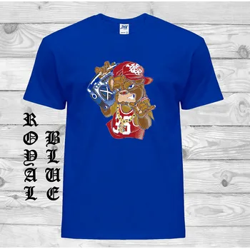 detske-bavlnene-levne-tricko-potisk-hip-hop-pes Barva: Royal blue - královsky modrá, velikost: 152