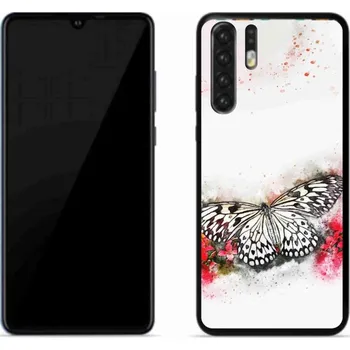 Pouzdro na mobilní telefon Gelový kryt mmCase na mobil Huawei P30 Pro - černobílý motýl