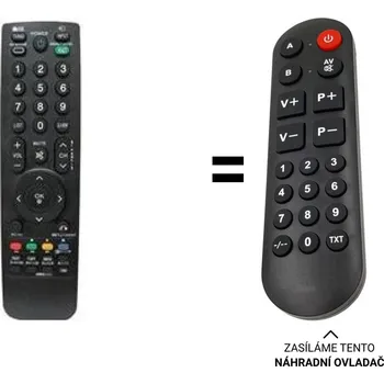 Dálkový ovladač LG 42LH3000-ZA náhradní dálkový ovladač pro seniory