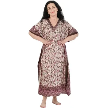 Dámské šaty Šaty,kaftan dlouhý HEART coffee