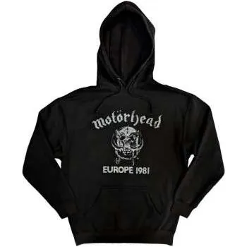 Pánská mikina Merch Motörhead: Motorhead Unisex Pullover Hoodie: Europe '81 (medium) Black