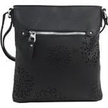 Crossbody dámská kabelka v květovaném designu černá 5432-BB