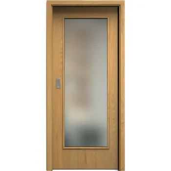 Interiérové dveře SAPELI ELEGANT KOMFORT M40 - DÝHA - POSUVNÉ DVEŘE VČ. ZÁRUBNĚ - Dub natur Průchozí šířka (cm): 110, Průchozí výška (cm): 210, Typ skla: Satináto bílé