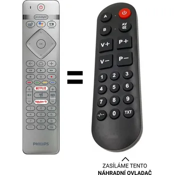 Dálkový ovladač Philips 996599002304 náhradní dálkový ovladač pro seniory