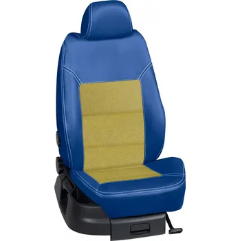 Potah sedadla Autopotahy Volkswagen NEW BEATLE / od r. 1999->, 3 dveře, KOŽENKA > OR 0418 (OR 0418 / Modrý koženkový bok)