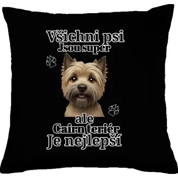 Pánská móda Polštář bavlněný s potiskem Nejlepší Cairn teriér