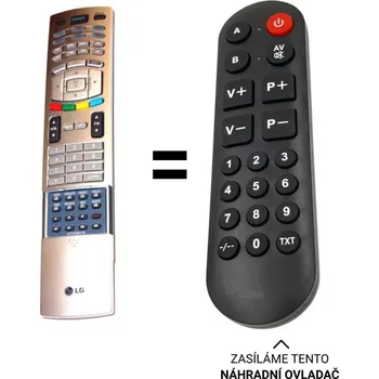 LG 6710T00017K = 6710900011Y náhradní dálkový ovladač pro seniory
