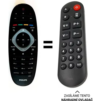 Philips 40PFL8606H/12 náhradní dálkový ovladač pro seniory.