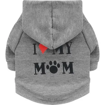 Obleček pro psa Mikina pro malého psa - Šedá máma,S