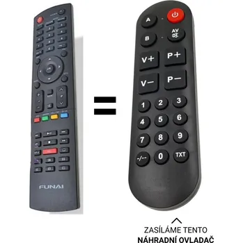 Dálkový ovladač Funai NH217RD náhradní dálkový ovladač pro seniory
