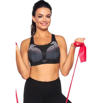 Podprsenka Dámská sportovní podprsenka CARRI Černá s potiskem - Ava černá 100C