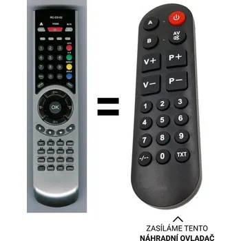 Dálkový ovladač Mascom RC-D3-03, MC24FHU34 náhradní dálkový ovladač pro seniory