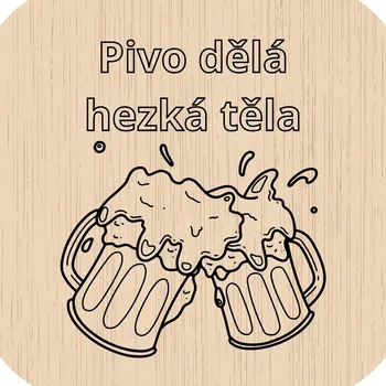 Podtácek Domácí pivotéka Dřevěný podtácek - K odchodu do důchodu