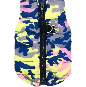 Obleček pro psa Nepromokavý obleček pro malé psy v maskáčovém vzoru - Barevné Camo,L