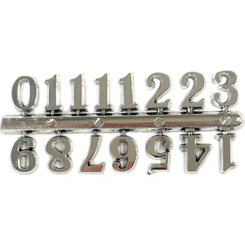 Nalepovací čísla na hodiny z pryskyřice - stříbrné Druh: arabské 16 mm