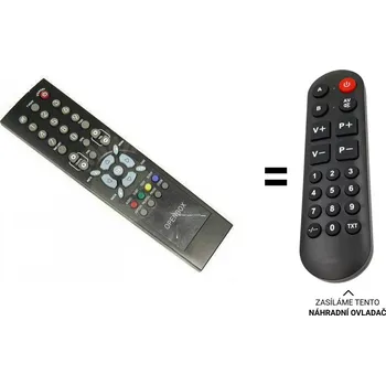 Dálkový ovladač SENCOR SDB1004T, SDB1002T, náhradní dálkový ovladač pro seniory.