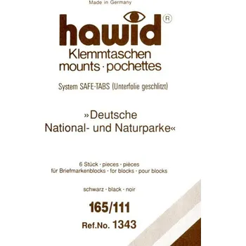 Obal pro sběratelský předmět Hawid blok 165 x 111 mm (s) - černá - balení 6 ks (No. 1343)