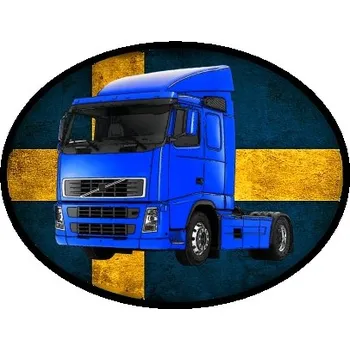 Nášivka nášivka náklaďák tahač VOLVO III Ovál (nášivky tahače a nákladní auta)