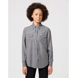 Košile Wrangler REGULAR SHIRT OYSTER GREY Velikost: M