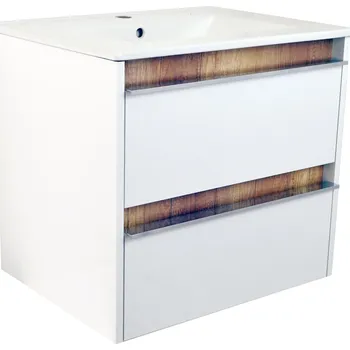 Koupelnový nábytek BPS-koupelny Koupelnová skříňka s keramickým umyvadlem Flop 60