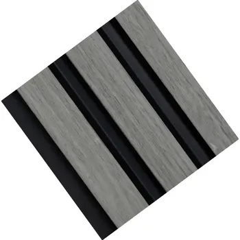 Obklad Lamelio Ukončovací profil na dekorační lamely MARTEL / Dub šedý - černá Levá 2,7 m