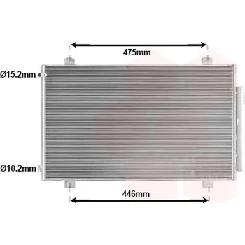 Výparník klimatizace Kondenzátor, klimatizace VAN WEZEL 25015711