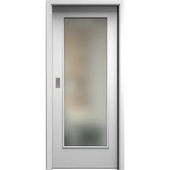 Interiérové dveře SAPELI ELEGANT KOMFORT M40 - CPL LAMINÁT - POSUVNÉ DVEŘE VČ. ZÁRUBNĚ - Bílá pór Průchozí šířka (cm): 90, Průchozí výška (cm): 197, Typ skla: Satináto bílé