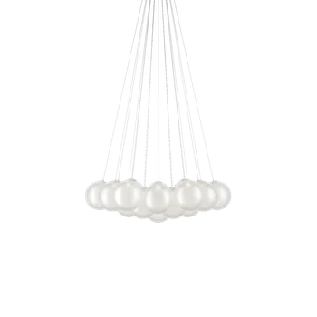 Lodes Random Cloud 19 ø23, závěsné svítidlo LED 19 x 5W 2700K, bílé sklo, rozměr 115x103cm