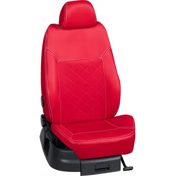 Potah sedadla Autopotahy Citröen JUMPER / od r.2000->, 3 místa, KOŽENKA > K0011 (K0011 / Červený koženkový bok)