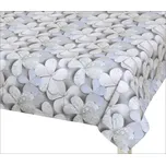 Kuchyňský ubrus DITA 401, ŠEDÝ KVĚT, 140x180cm (obdélník)