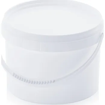 Kbelíky kulatý 4,4 litru - Dopravní bílá - materiál: PP - ER 4\,4-226+DK