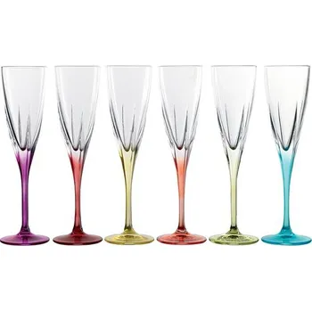 Sklenice RCR FUSION COLOUR SKLENICE NA ŠAMPAŇSKÉ 170ML SADA 6 KS