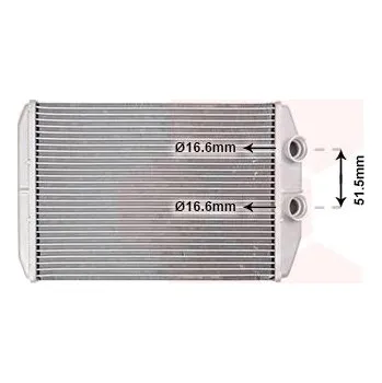 Výměník tepla Výměník tepla, vnitřní vytápění VAN WEZEL 30016702