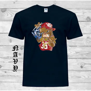 Chlapecké tričko detske-bavlnene-levne-tricko-potisk-hip-hop-pes Barva: Navy - tmavě modrá, velikost: 152