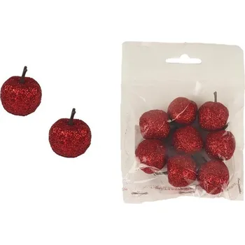 umělá květina Dekorace jablko, 8ks X4378-08 - 2,2 x 2 / 3 cm